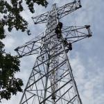 110kV Transmission Line Galvanized Angle Steel Lattice Pylon for sale