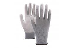 China Custom Garden Gloves 13 Gauge Polyester PU Coated Lightweight Breathable Garden Gloves supplier