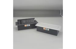 China Zinc Alloy Silver Cover Power Data Center Popup USB Power Desktop Socket supplier