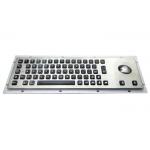 Splash Resistant Stainless Steel Keyboard 64 Illuminated Keys With Trackball / Backlit