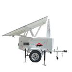 Solar Security Surveillance Trailer With 4K Cameras For Temporary Engineering Security