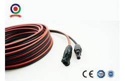 China Auto Lock OEM 6mm2  Solar Cable , Dust Proof Solar Panel Power Cable supplier