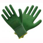 Green Color Latex Work Gloves Flexible Exceptional Dexterity And Fit for sale