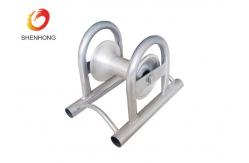 China Aluminium Straight Line Cable Rollers Narrow Trench Cable Pulling Pulley supplier