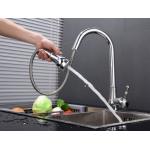 304SUS 360 Degree Flexible  Retractable Sink Faucet With Sprayer for sale