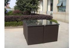 China 5pcs rattan cube sets outdoor wicker sofa set with square table supplier