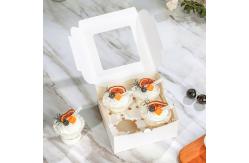 China Food Grade Windowed Cake Boxes with Customized Design and Shape supplier