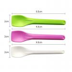 Coloful Mini PLA Biodegradable Compostable Cutlery Spoons Bulk For Dessert 4'' for sale