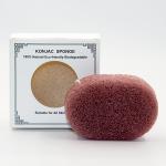 MSDS 100% Natural Red Clay Konjac Sponges Soft Facial Cleansing Sponge for sale