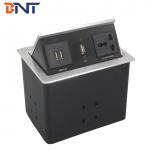 Conference Pneumatic Table Pop Up Plug Socket Boxes With Microphone Connector