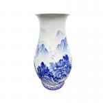 Blue And White Ceramics High-Gloss Porcelain Vase Supplier for sale