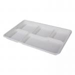 Biodegradable 5 Compartment Disposable Food Tray Sugarcane Bagasse Biodegradable Pulp Tray for sale