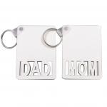 MDF Sublimation MOM DAD Keychains Blanks for sale