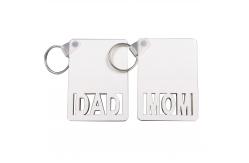 China MDF Sublimation MOM DAD Keychains Blanks supplier