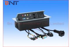 China Conference Universal Desk Pop Up Sockets Zinc Alloy With HDMI VGA Socket supplier