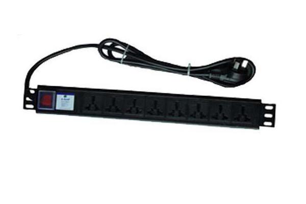 Lightning Proof 8 Plug Surge Protector , Power Surge Plugs Residential Black