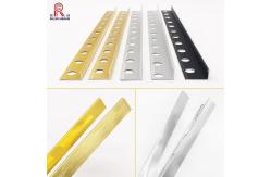 China Brushed Ceramic Tile Metal Edge Trim , 8.5mm Aluminum Trim Tile  L Shape supplier