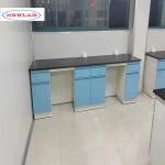 White Chemistry Lab Bench Smooth Surface Ideal for Laboratories and B2B Buyers for sale