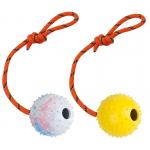 Natural Solid Rubber Rope Ball Dog Toy For Reward Teeth Cleaning for sale