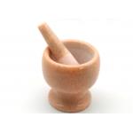 Polished Marble Stone Mortar And Pestle Bowl Natural Hand Herb Spice Grinder for sale