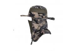 China 100% Cotton Sun Protection Mens Hiking Boonie Hat With Neck Flap Plush Style supplier