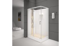 China Square Bathroom Shower Cabins White Acrylic ABS Tray white Painted 1200*80*225cm supplier