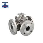 T Type / L Type Three Way Ball Valve Manual Operation for sale