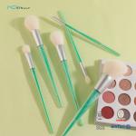 Nylon Hair 7 Piece Makeup Brush Set Plastic Handle Aluminum Ferrule for sale