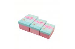 China Custom Girlfriend Gift Box Packaging Hard Bow Pink Cardboard Packing With Lid supplier