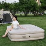 China PVC Inflatable Camping Bed With Raised And Thickened Flocking Automatic Inflatable Mattress manufacturer