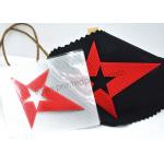 Heat Press 2D 3D Iron On Adhesive Patches Red Hollow Star Shape for sale