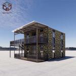 2 Bedroom Folding Collapsible Modular Homes Steel Structure Prefab Container for sale
