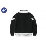 Anti - wrinkle Kids Sweater Coat With Pockets / Autumn Baseball Uniform