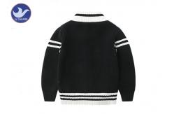 China Anti - wrinkle Kids Sweater Coat With Pockets / Autumn Baseball Uniform supplier
