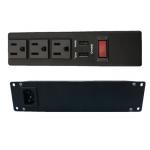 3 Socket Power Strip With USB Charger , Multi Function Multiple Power Outlet