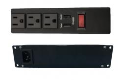China 3 Socket Power Strip With USB Charger , Multi Function Multiple Power Outlet supplier