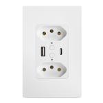 Annatel Tuya Wifi Brazilian Wall Outlet With USB And Type C Socket for sale