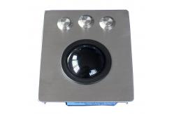 China 3 mouse buttons  IP65 military resin trackball moudle with metal panel supplier