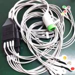 4 Leads 6 Leads Wires Snap ECG Lead Cable Compatible For  for sale