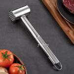 Stainless steel meat hammer double faced meat tenerizer for knock the beef steak pig steak chicken