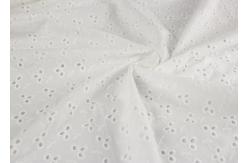 China Leaf Design Eyelet Cotton Lace Fabric For Absorbent And Breathable Nightgown supplier