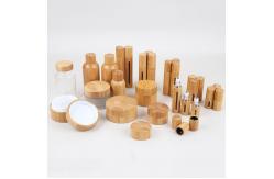 China UV Plating 20ml Bamboo Cosmetic Containers Cream Jars Bottles Eco Friendly supplier