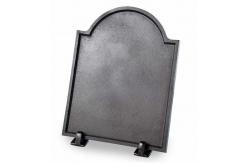 China Home Depot Cast Iron Fireplace Accessories Matt Black Fireback With Feet supplier