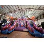 Commercial Inflatable Fun City Halloween Pumpkins Purple Inflatable Castle