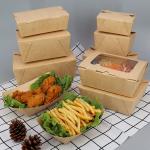 China Square Kraft Paper Cardboard To Go Boxes Takeway Food Box for sale