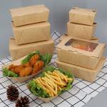 Square Kraft Paper Cardboard To Go Boxes Takeway Food Box for sale