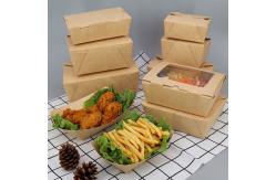China Square Kraft Paper Cardboard To Go Boxes Takeway Food Box supplier