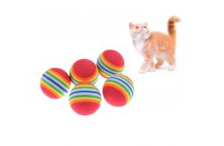 China Interactive Elastic Material Rainbow Ball Pets Toy Silently Teasing Cats supplier