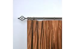 China 28mm Iron black sweep copper custom curtain rod finials single bracket supplier