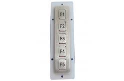 China Vandal Proof Panel Mount Keypad , Industrial Matrix Function Keypad 5 Keys supplier